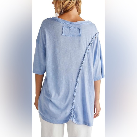 NWT Free People Moonlit Midi Rock Crystal Oversized T Shirt Size Small - Picture 2 of 8